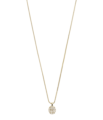PILGRIM Beat Recycled Crystal Coin Necklace - Gold Plated