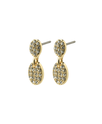 PILGRIM Beat Recycled Crystal Earrings - Gold Plated