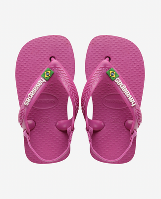 HAVAIANAS Baby Brazil Logo Jandals - Pink/Gum