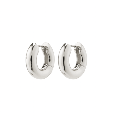 PILGRIM Aica Recycled Chunky Hoop Earrings - Silver Plated