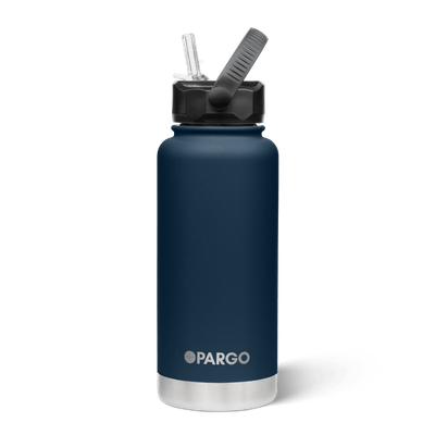 PARGO 950ml Insulated Sports Bottle w/ Straw Lid - Deep Sea Navy