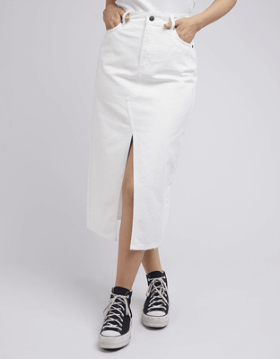 ALL ABOUT EVE Jessie Midi Skirt - White