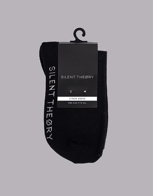 SILENT THEORY Crew Sock 3 Pack - Black