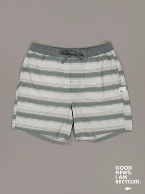 JUST ANOTHER FISHERMAN Water Column Shorts - Green Stripe