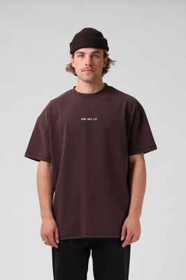 RPM Sanded OS Tee - Rich Chocolate