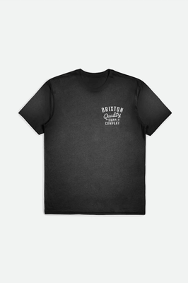 BRIXTON Tubal Heavy Weight Relaxed Tee - Black Classic Wash