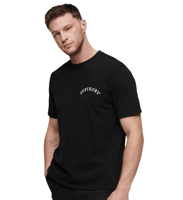 SUPERDRY Tattoo Graphic Tee - Washed Black