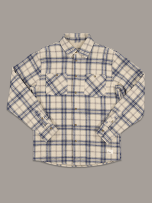 JUST ANOTHER FISHERMAN Seaport Shearling Shirt - Sand Check