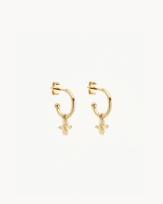 BY CHARLOTTE Live In Light Hoops - 18k Gold Vermeil