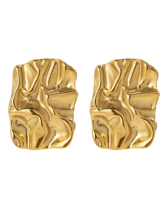 ME THE LABEL Tracey Crinkled Earrings - Gold