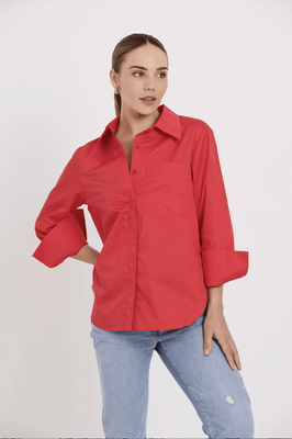 TUESDAY LABEL George Shirt - Scarlet