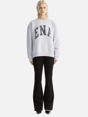 ENA PELLY Oversized Sweater College - Mid Grey Marle