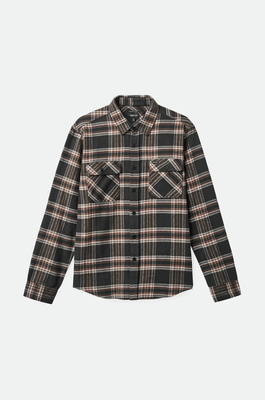 BRIXTON Bowery Flannel - Black/Charcoal/Off White