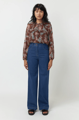KATE SYLVESTER Patchwork Floral Top - Berry