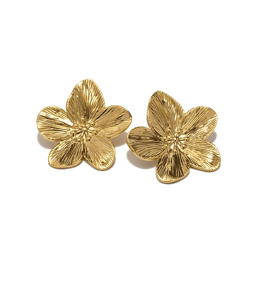 ME THE LABEL Flower Earrings - Gold
