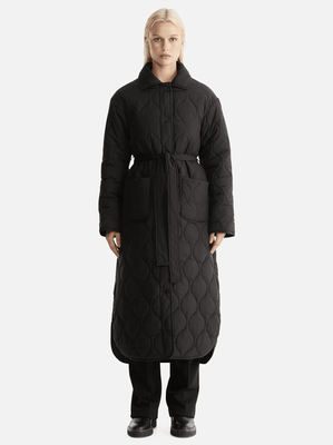 ENA PELLY Louise Quilted Puffer Jacket - Black