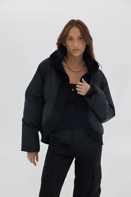 TOAST SOCIETY Curved Front Puffer - Black