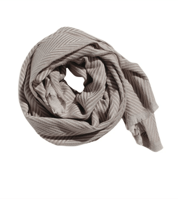 QUEEN OF THE FOXES Herringbone Scarf - Beige