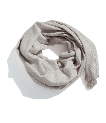 QUEEN OF THE FOXES Herringbone Scarf - Cream