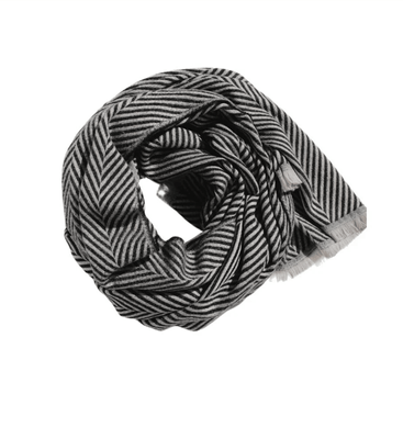 QUEEN OF THE FOXES Herringbone Scarf - Charcoal