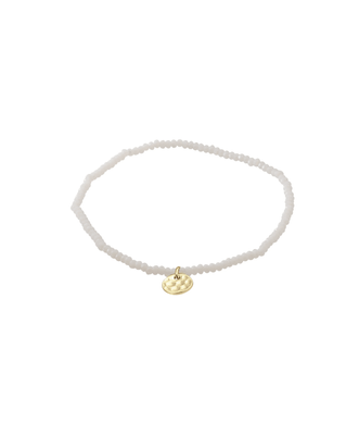 PILGRIM Indie Bracelet - Gold Plated White