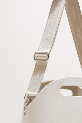 NIM THE LABEL Shoulder Strap - Creme/Silver Mono