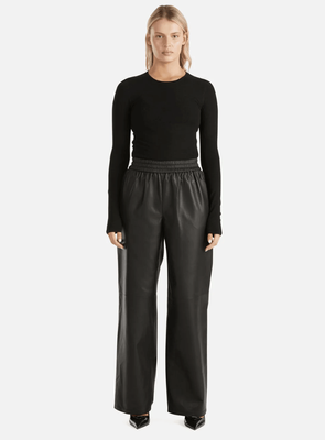 ENA PELLY Evelyn Relaxed Leather Pant