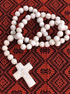 Clay Rosary - Off-White
