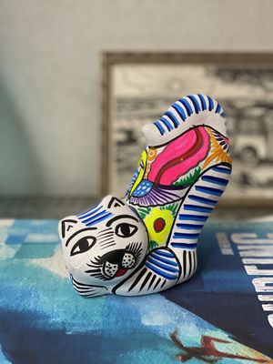 Hand Painted Ceramic Cat