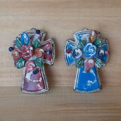 Elisa Clay Cross Set of 2 - 1 x Red 1 x Blue