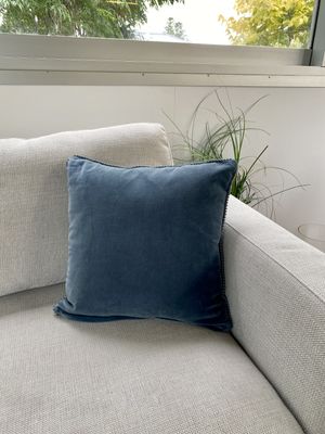 MIM Blue Velvet cushion