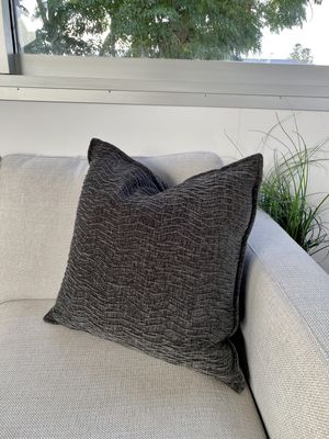 MIM Cushion - Charcoal velvet