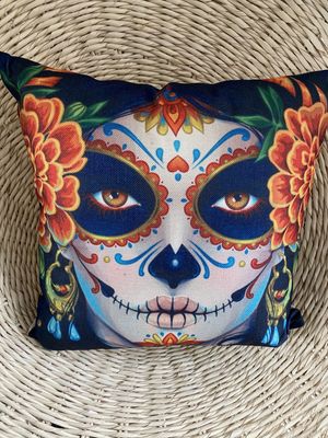 Cushion - Halloween / Day of the Dead painted face
