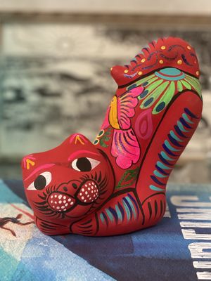 Ceramic Cat - hand painted