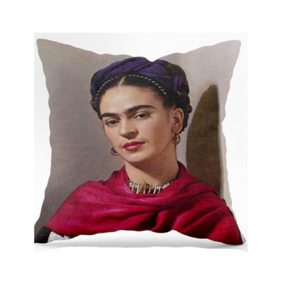 Frida Red Scarf Cushion with inner