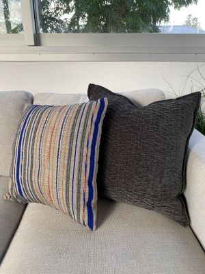 Charcoal Velvet Cushion