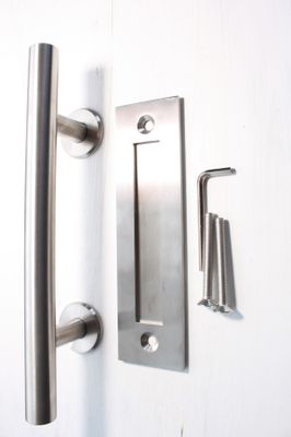 Round Pull Handle with Flush Handle - Stainless Steel - 300mm