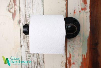 Industrial Pipe Toilet Roll Holder