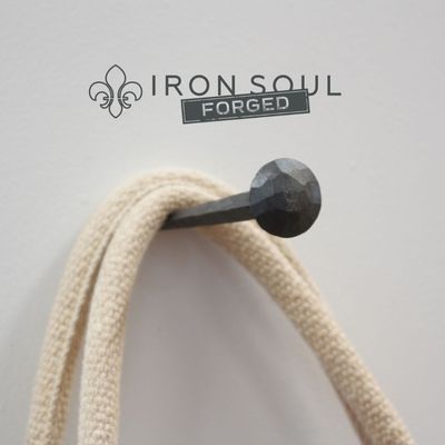 Iron Soul Forged Nail Round Head- Hammered ( 2 sizes)