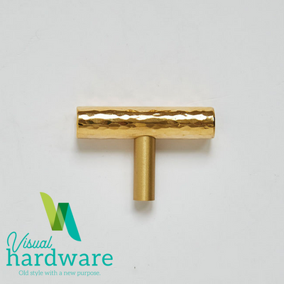 Brass Incised T-bar Knob