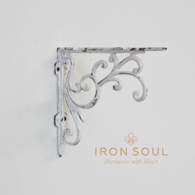 Iron Soul Elegant Shelf Bracket- White