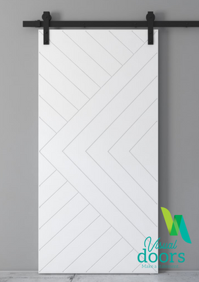 Primed Chevron Barn Door (4 Sizes)