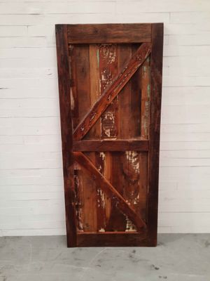 SECONDS - Artisan Vintage Reclaimed Solid Timber Barn Door - British Brace - Single Sided