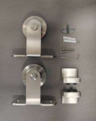 Aero Top Mount Parts for a Double/Bi-Parting Door (Stainless Steel)