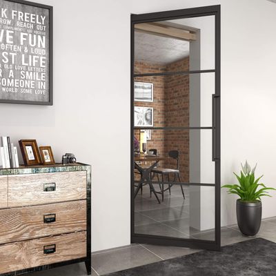 Industrial Chic Steel/Glass Pivot Doors