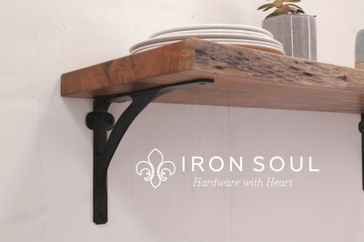 Iron Soul Classic Shelf Bracket - Black (3 Sizes)