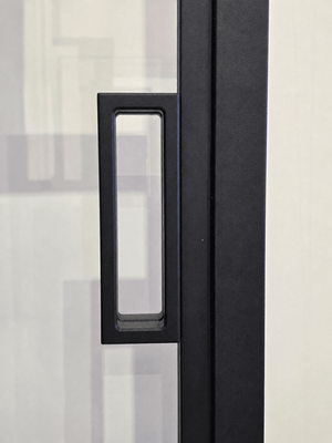 Industrial Chic Minimalist Glass Door Handle - Pair