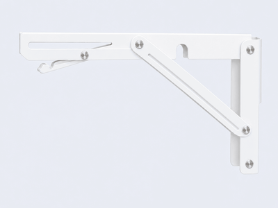 Folding Shelf Bracket White 4 Sizes