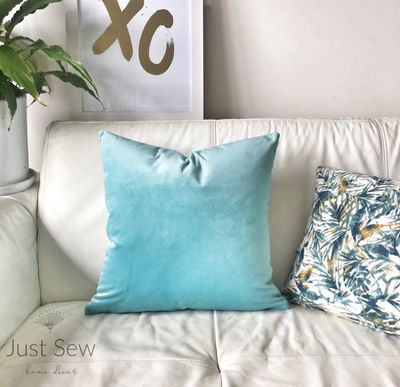 Velvet Aqua Cushion