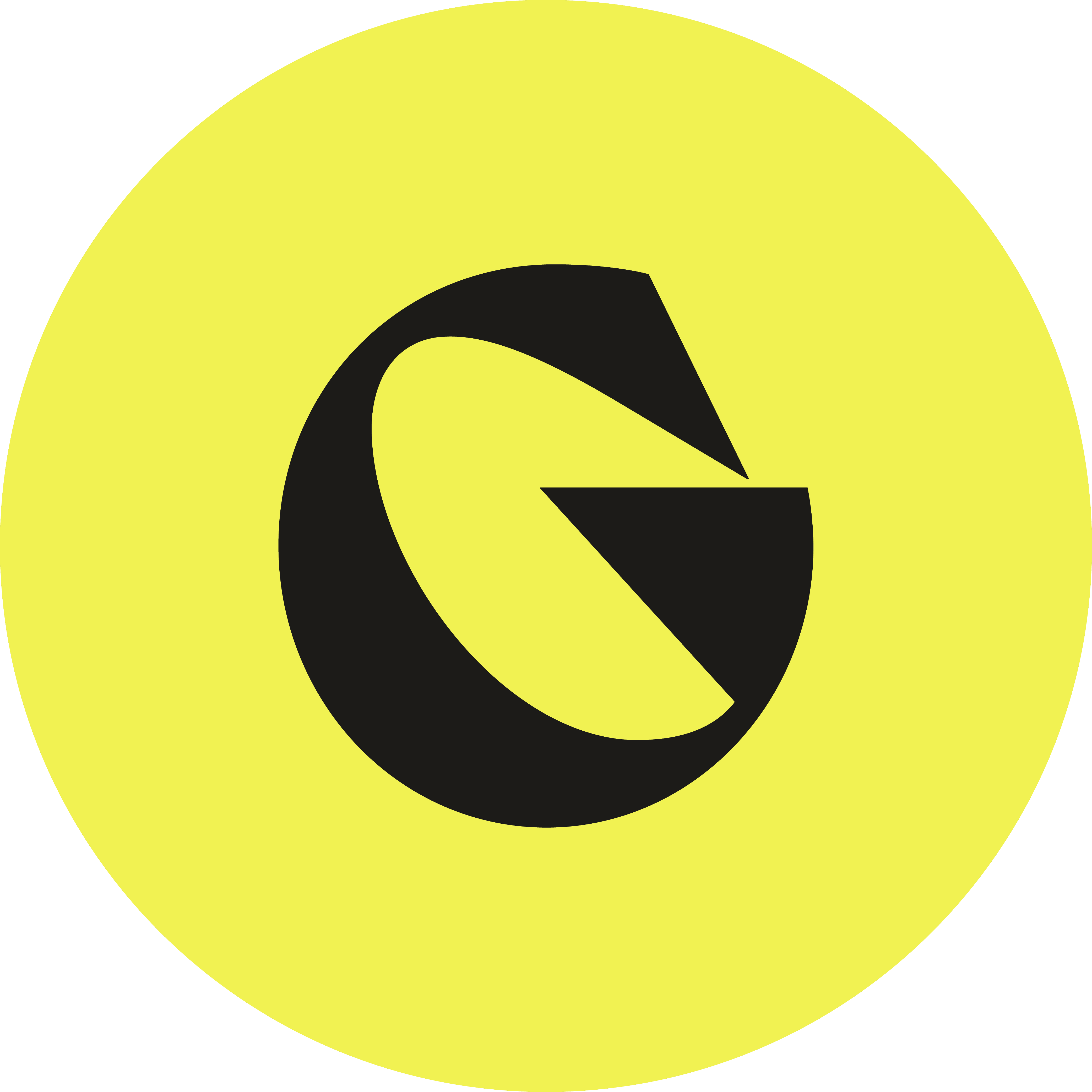 GoCardless logo featuring a stylised black "G" with smooth curves, set against a vibrant yellow circular background